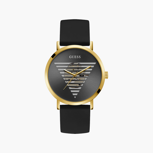 Guess Women's Gold Stainless Steel, Black Silicone | Gw0503g1 by i-watch