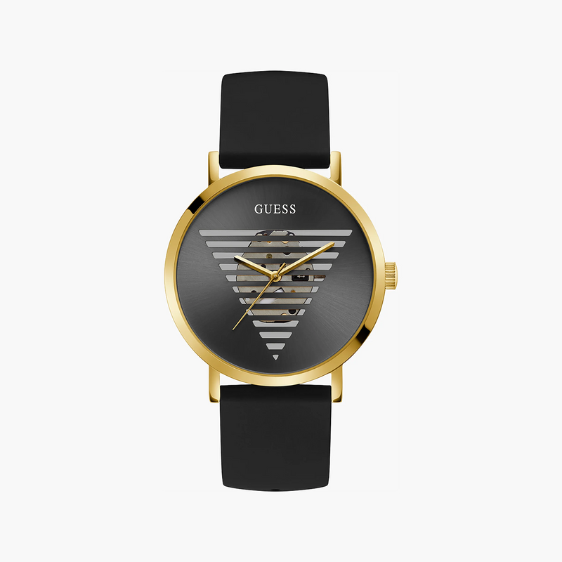 Guess Women's Gold Stainless Steel, Black Silicone | Gw0503g1 by i-watch