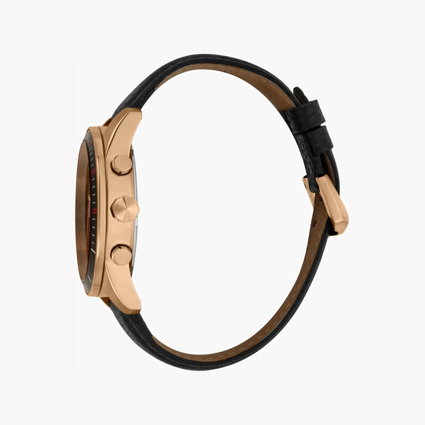 JUST CAVALLI JC1G166L0025 MEN'S ELEGANT BLACK DIAL ROSE GOLD STAINLESS STEEL WATCH-i-Watch-2