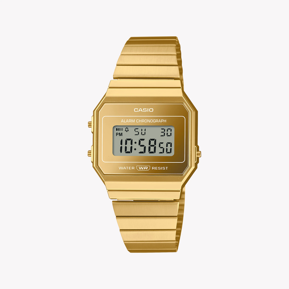 Casio Unisex Gold Stainless Steel Watch, Digital Dial | A700wevg-9adf by i-watch
