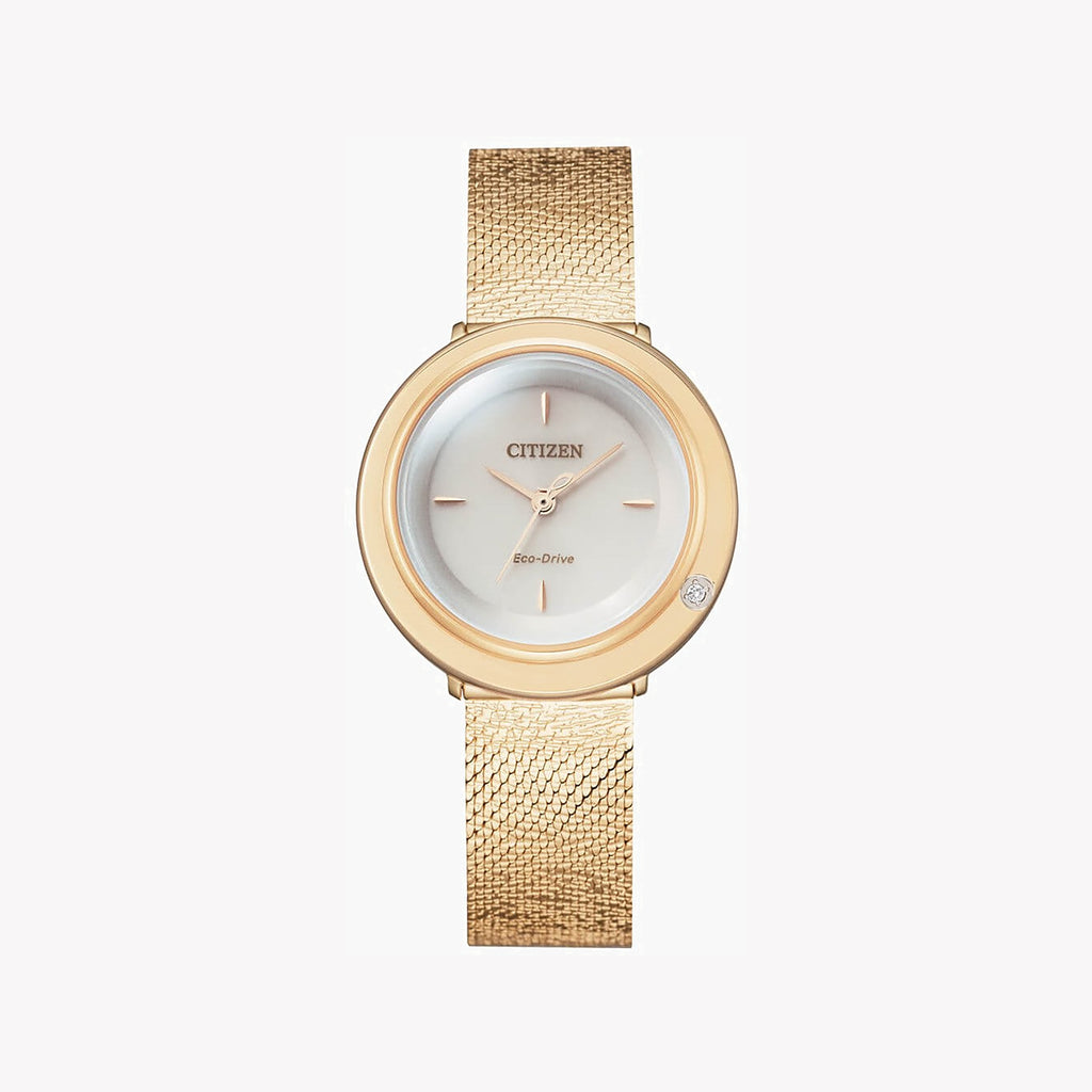 CITIZEN EM0643-92X RADIANT CHARM - ELEGANT GOLD MESH WOMEN'S TIMEPIECE