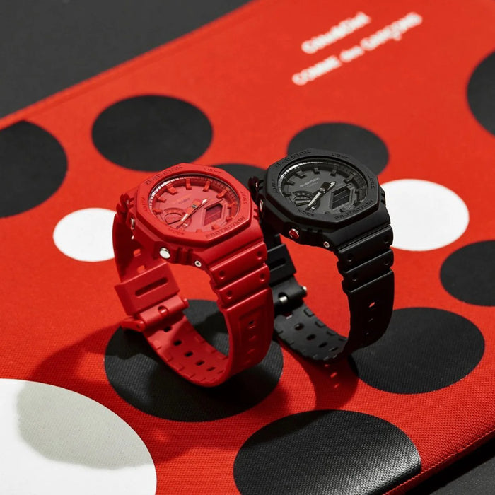 G-Shock Men's Red Resin Watch, Octagonal Design | Ga-2100-4adr