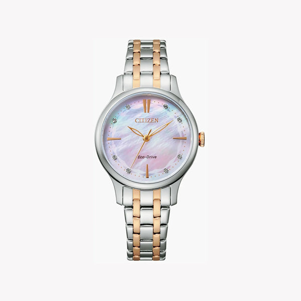 Citizen Em0896-89y - Vibrant Sophistication Women's Timepiece With Multi-Colored Dial & Luxe Band by i-watch