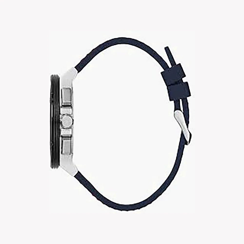 Guess Men's Black Stainless Steel Watch, Blue Silicone | Gw0487g1 by i-watch