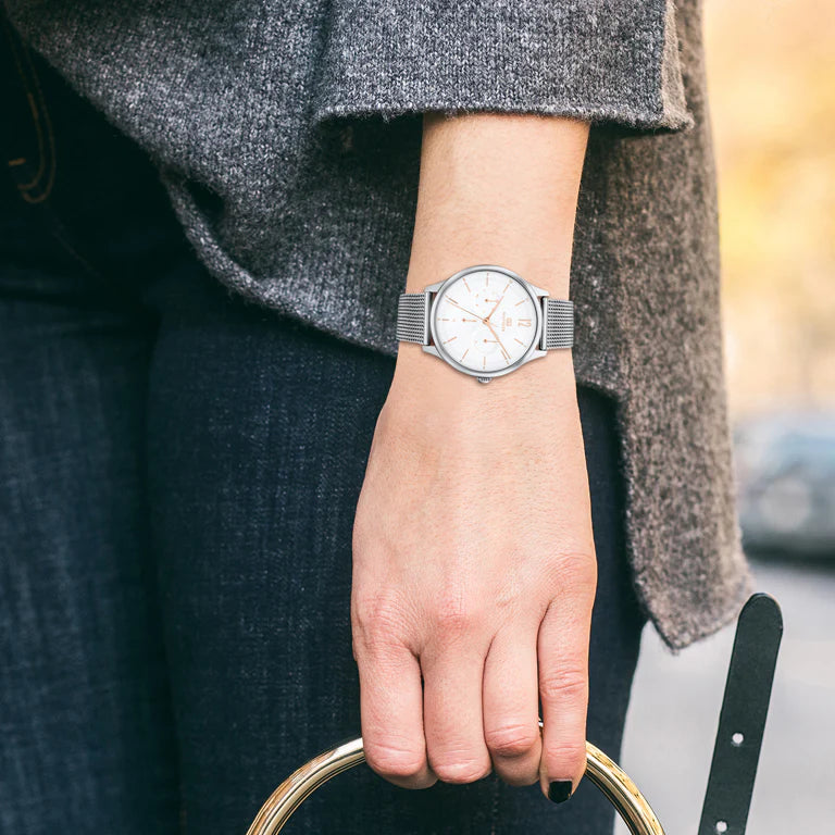 Tommy Hilfiger Men's Silver Stainless Steel Watch, White Dial | Th1791680 by i-watch