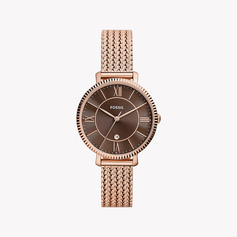 Fossil Women's Rose Gold Watch, Brown Dial | Es5322 by i-watch