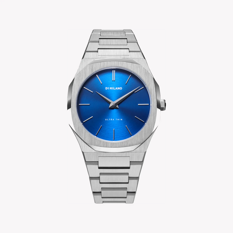 D1 MILANO Unisex Silver Watch, Blue Dial | D1-UTBJ09 by i-watch