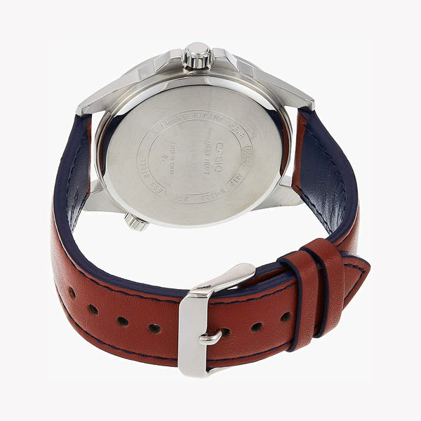 Casio Mtp-Sw320l-2avdf - Elegance Unleashed: Stylish Men's Watch With Blue Dial & Leather Band by i-watch
