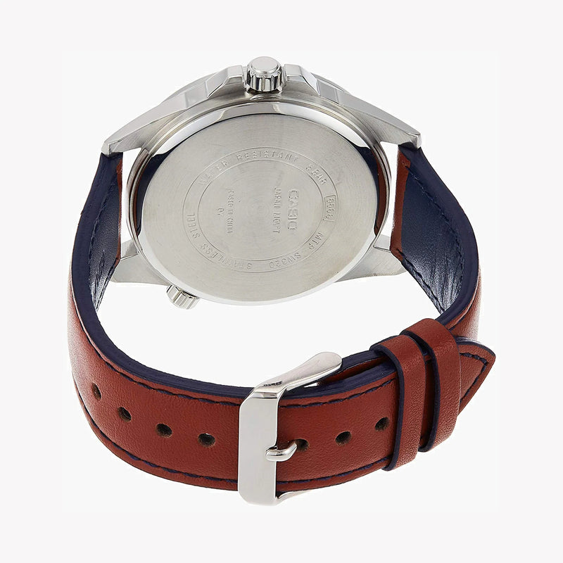 Casio Mtp-Sw320l-2avdf - Elegance Unleashed: Stylish Men's Watch With Blue Dial & Leather Band by i-watch