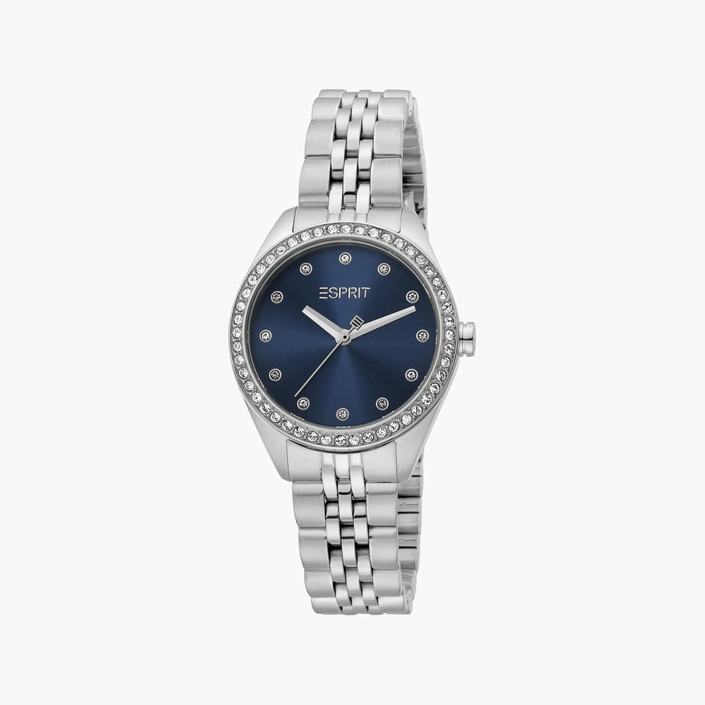 Esprit Women's Silver Stainless Steel Watch, Blue Dial | Es1l157m0015 by i-watch