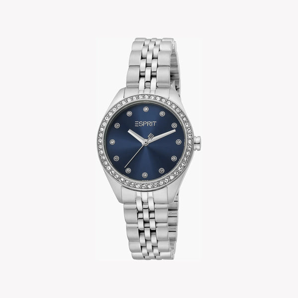 Esprit Women's Silver Stainless Steel Watch, Blue Dial | Es1l157m0015 by i-watch
