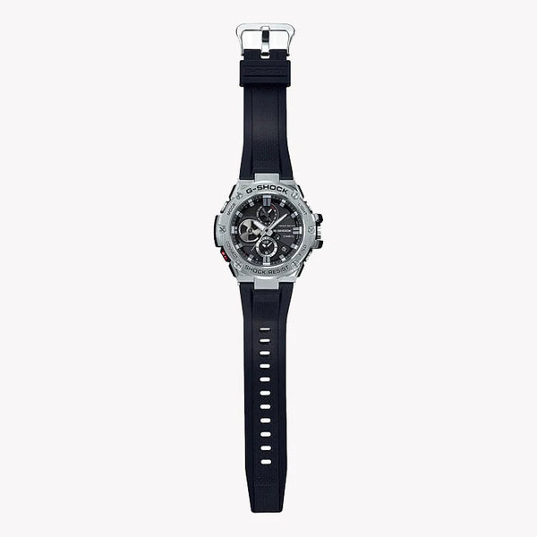 Casio G-Shock Gst-B100-1adr - Unyielding Style For The Modern Explorer Men's Watch With Silver Stainless Steel Case And Bold Black Resin Band by i-watch