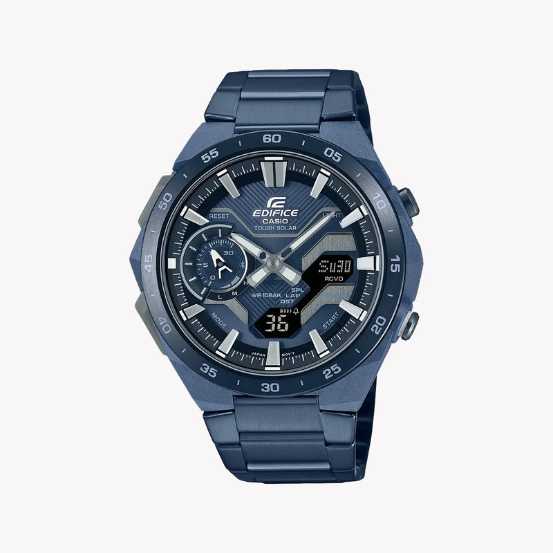 EDIFICE ECB-2200CB-2AEF DYNAMIC BLUE - MEN'S QUARTZ WATCH WITH CARBON CASE & STAINLESS STEEL BAND