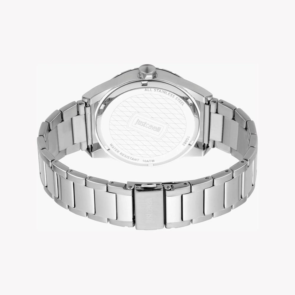 Just Cavalli Men's Silver Watch, Black Dial | Jc1g082m0545 by i-watch