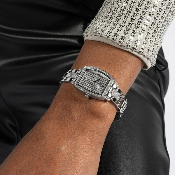 Guess Women's Silver Stainless Steel Watch, Silver Dial | Gw0611l1 by i-watch