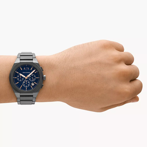 A|X ARMANI EXCHANGE AX4182 - BOLD GREY & BLUE MEN'S WATCH FOR MODERN SOPHISTICATION-i-Watch-4