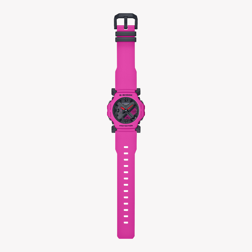 CASIO G-SHOCK GA-2300-4AER VIBRANT ACTION - BOLD PINK RESIN UNISEX WATCH WITH BLACK DIAL-i-Watch-2