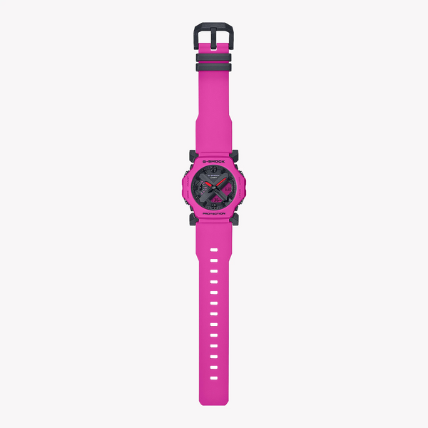 Casio Unisex Pink Resin Watch, Black Dial | Ga-2300-4aer by i-watch