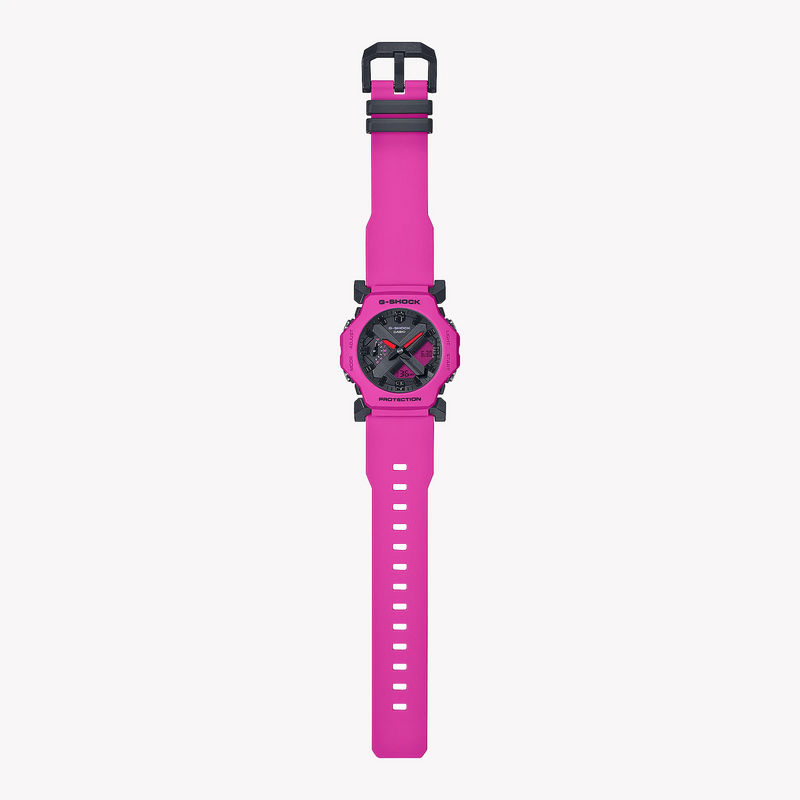 Casio Unisex Pink Resin Watch, Black Dial | Ga-2300-4aer by i-watch