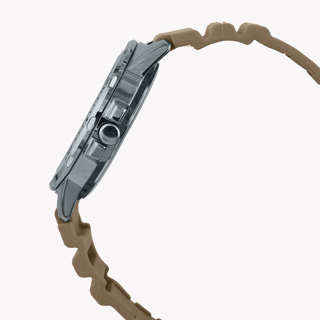 CASIO MTP-VD01-5EVUDF SLEEK SPORTY ELEGANCE - MEN'S WATCH WITH BLACK DIAL AND BEIGE RESIN BAND-i-Watch-3