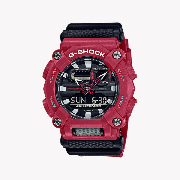 G-Shock Men's Red Resin Watch, Black Dial | Ga-900-4adr by i-watch