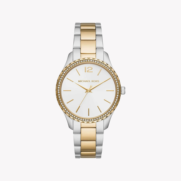 Michael Kors Women's Silver-Gold Watch, White Dial | Mk6899 by i-watch