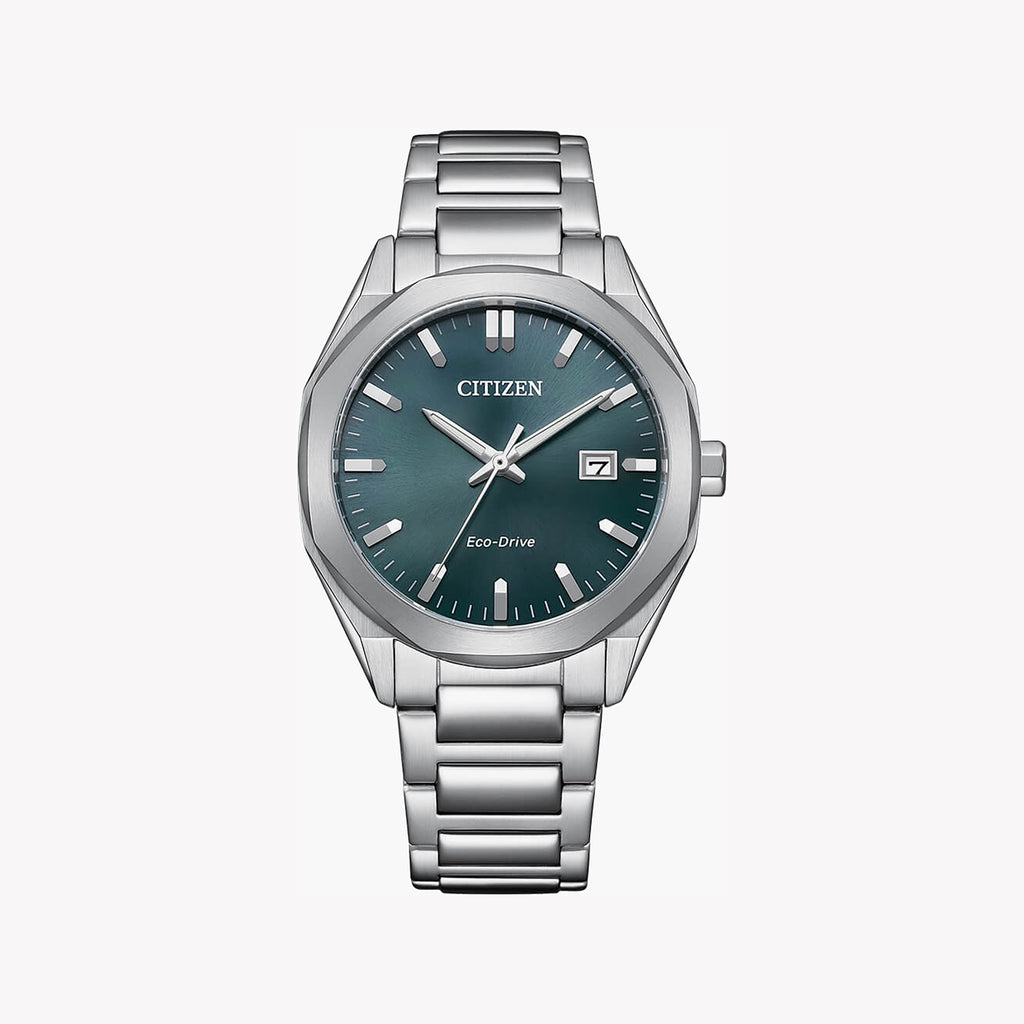 CITIZEN BM7620-83X - ELEGANT GREEN DIAL STAINLESS STEEL TIMEPIECE - MODERN LUXURY & FUNCTIONALITY