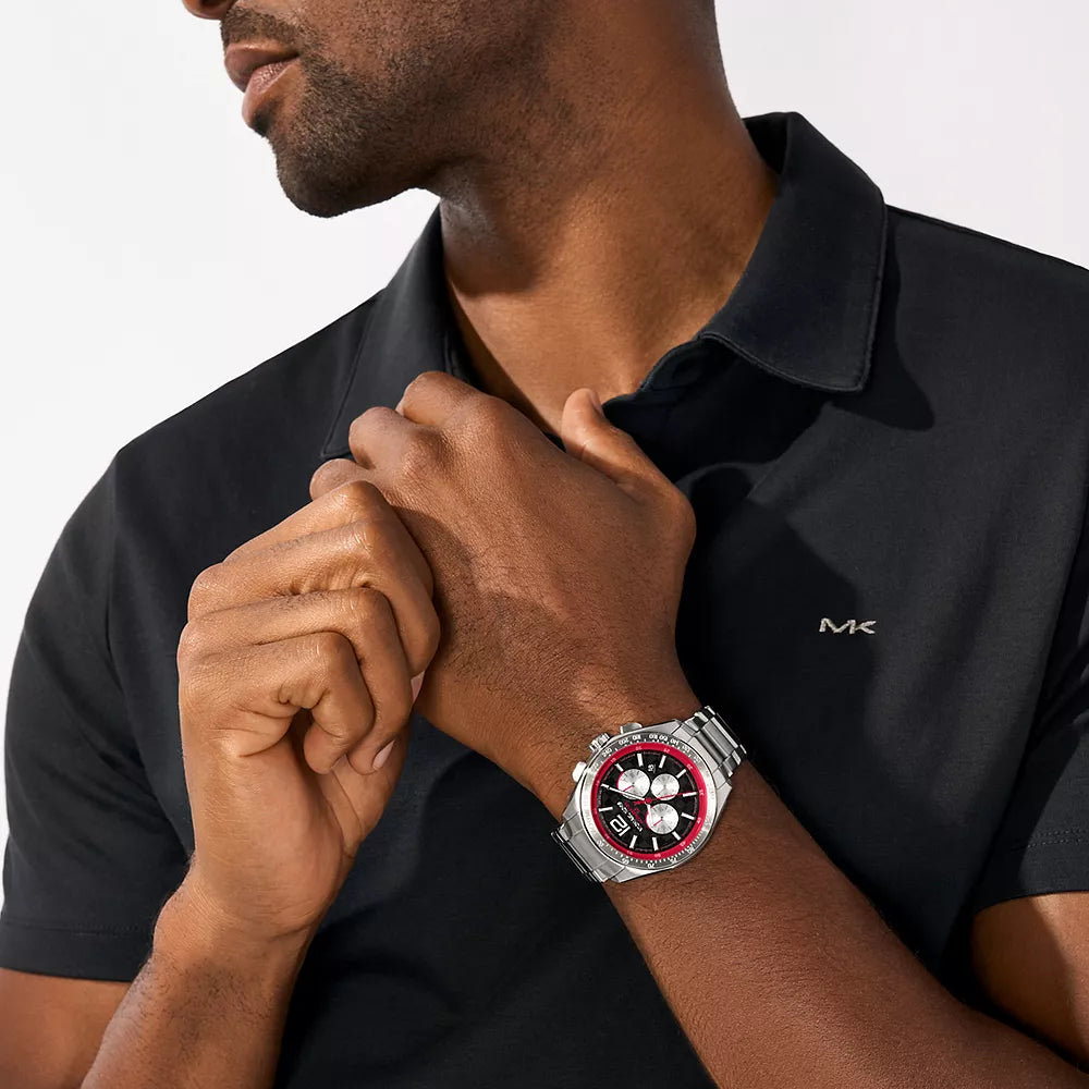 MICHAEL KORS MK9176 TIMEPIECE - ELEGANT SILVER WITH VIBRANT MULTICOLORED DIAL Men's Watch-i-Watch-4