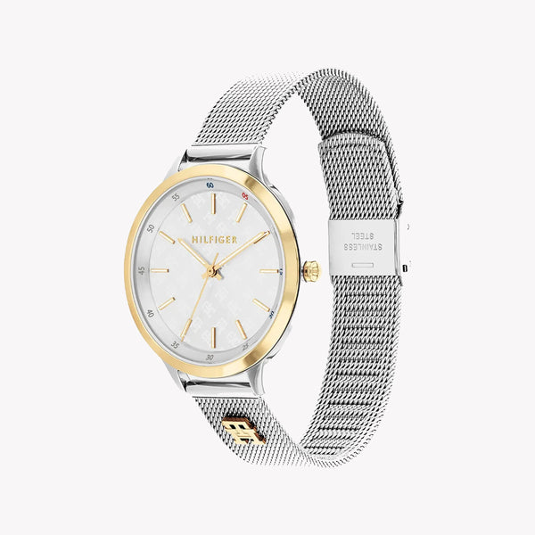 Tommy Hilfiger Women's Gold Stainless Steel Watch, Silver Band | 1685271 by i-watch