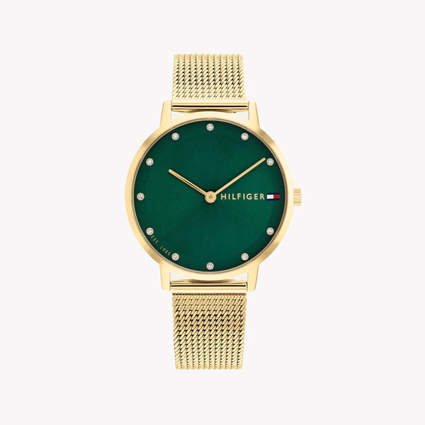 Tommy Hilfiger Women's Gold Watch, Green Dial | 1782668 by i-watch