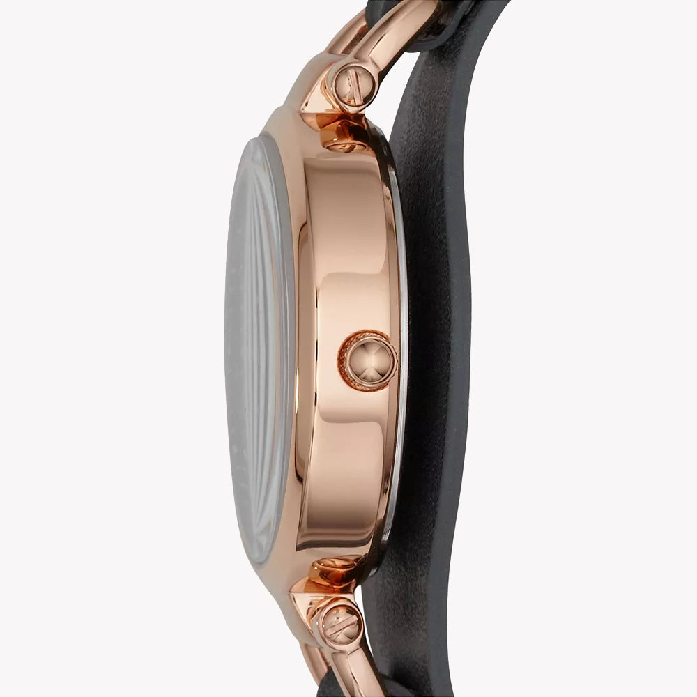 FOSSIL ES3077 ELEGANT TIMEPIECE - ROSE GOLD & GREY LEATHER WATCH FOR WOMEN-i-Watch-2