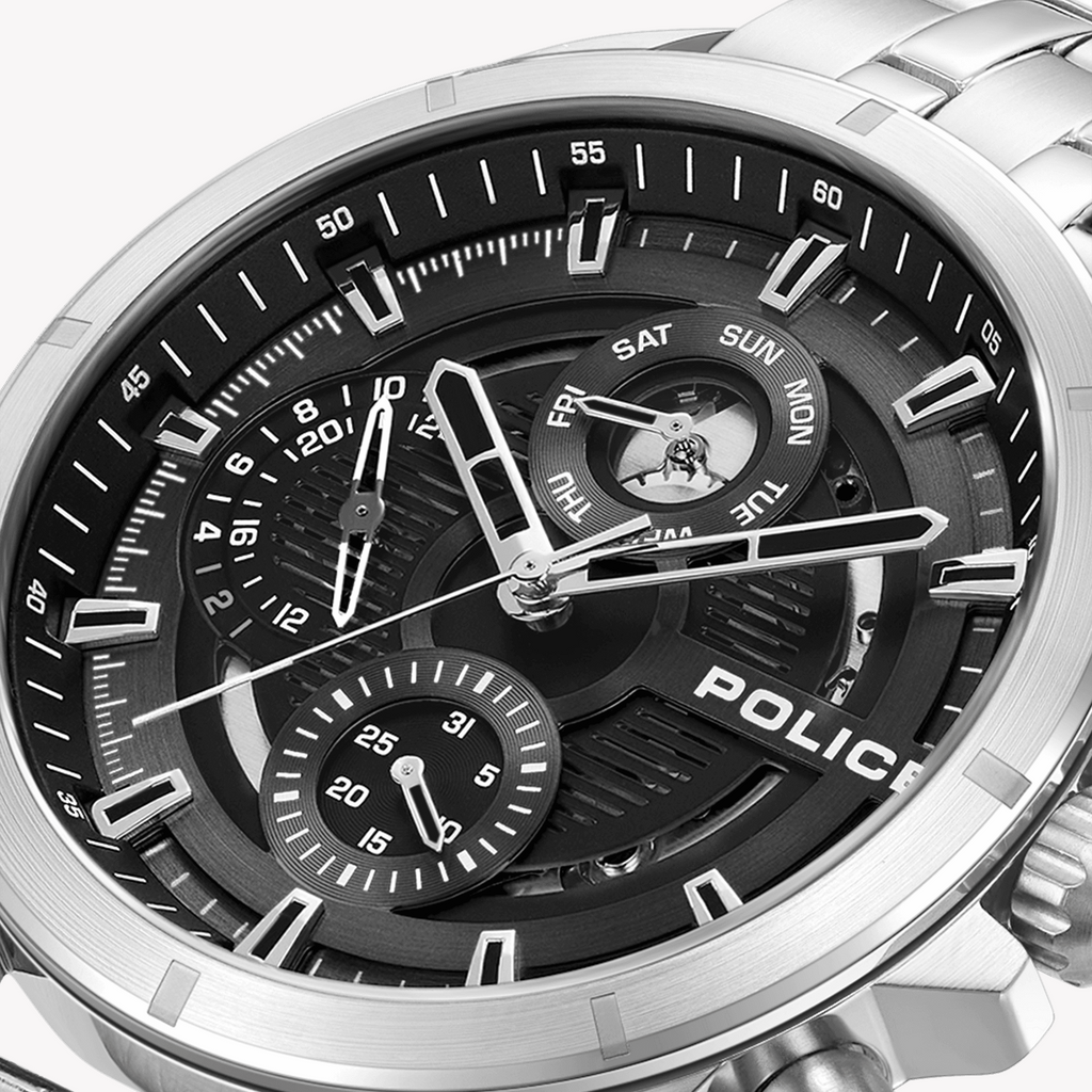POLICE PEWJK0004605 ELEGANT MASTERY - MEN'S STAINLESS STEEL WATCH WITH BLACK DIAL-i-Watch-3