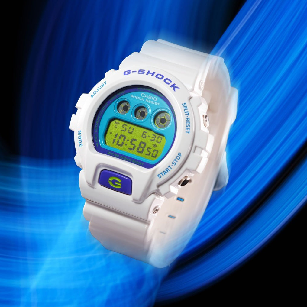 Casio Men's White Resin Watch, Digital Dial | Dw-6900rcs-7er