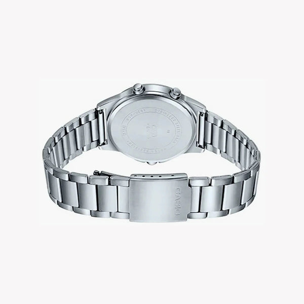 Timeless Elegance Men's Silver Watch, Blue Dial | Mtp-Vc01d-2eudf by i-watch