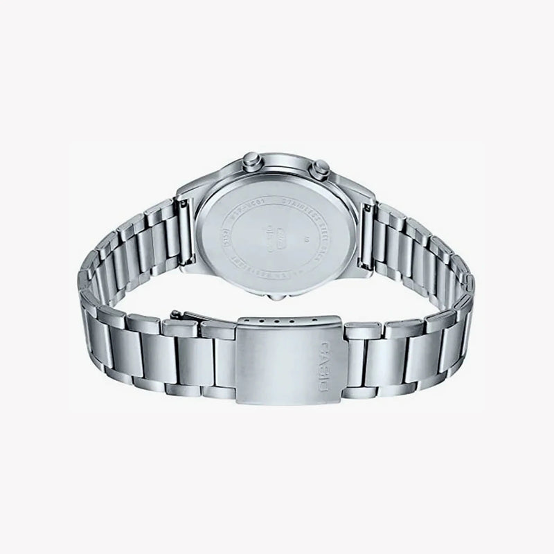 Timeless Elegance Men's Silver Watch, Blue Dial | Mtp-Vc01d-2eudf by i-watch
