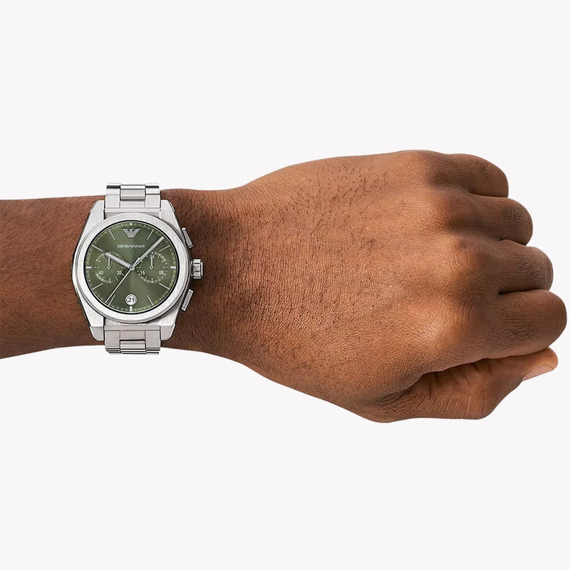 Emporio Armani Men's Silver Stainless Steel, Green Dial | Ar11640 by i-watch