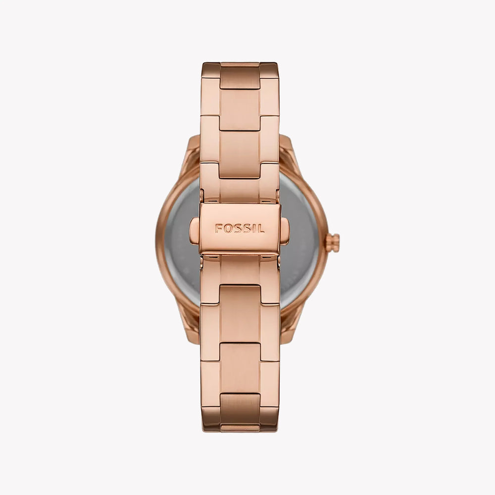 Fossil Women's Rose Gold Watch, Brown Dial | Es5109 by i-watch