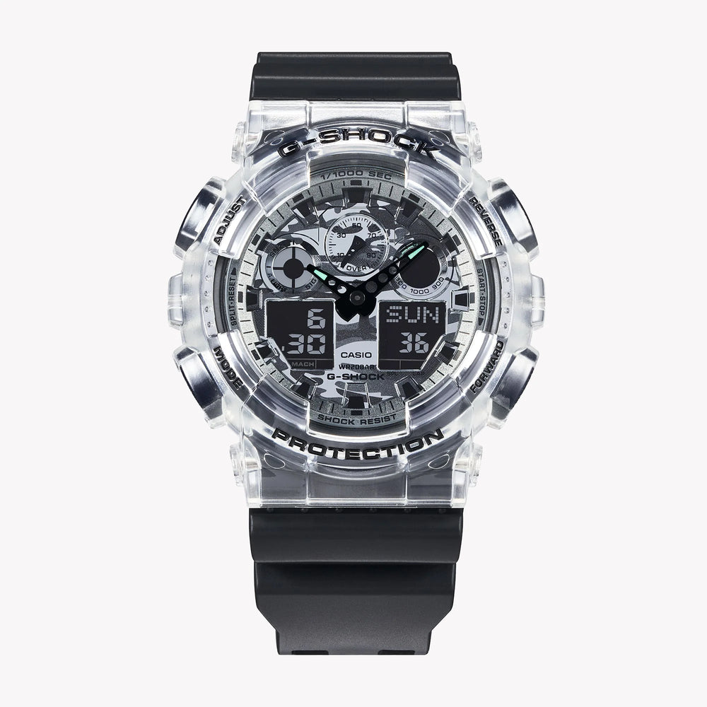 G-Shock Men's Black Resin Watch, Digital Dial | Ga-100skc-1adr by i-watch