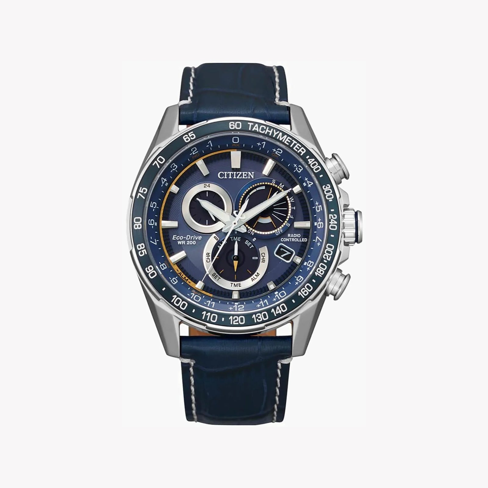Citizen Cb5918-02l - Elegant Blue Dial Men's Watch With Leather Band & Perpetual Calendar by i-watch