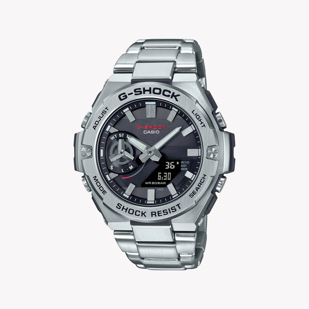 Casio G-Shock Gst-B500d-1adr - Elegant Adventurer Men's Watch With Silver Stainless Steel And Bold Black Dial by i-watch