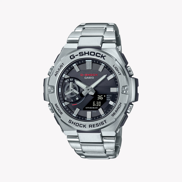 Casio G-Shock Gst-B500d-1adr - Elegant Adventurer Men's Watch With Silver Stainless Steel And Bold Black Dial by i-watch