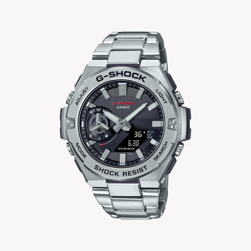 Casio G-Shock Gst-B500d-1adr - Elegant Adventurer Men's Watch With Silver Stainless Steel And Bold Black Dial by i-watch