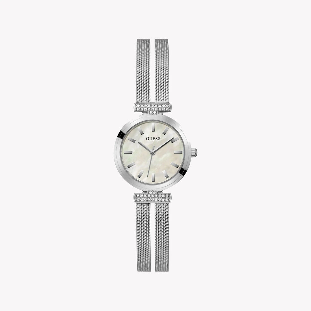 Guess Women's Silver Stainless Steel, White Dial | Gw0471l1 by i-watch