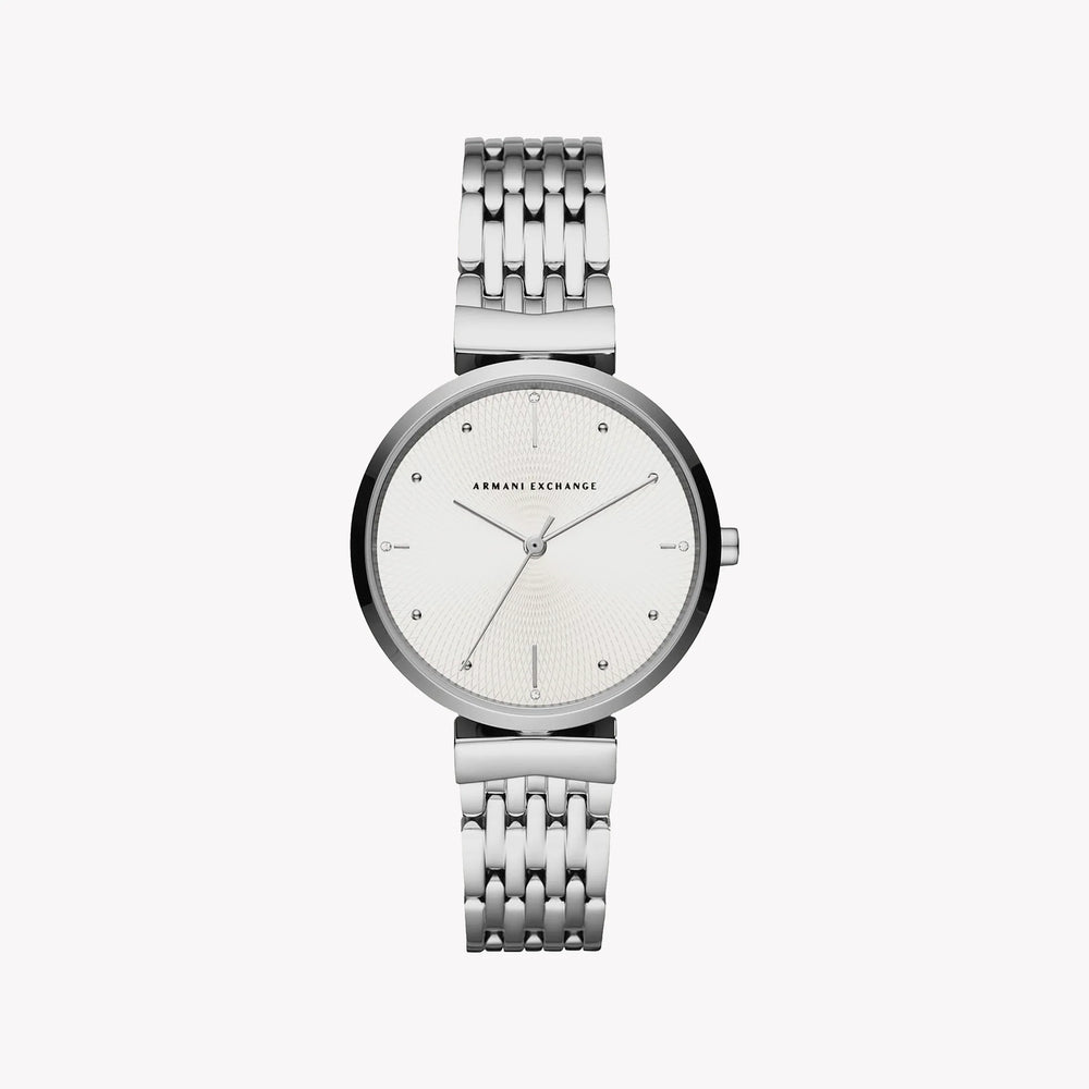 ARMANI EXCHANGE AX5900 - ELEGANTLY MODERN WOMEN'S WATCH WITH STAINLESS STEEL BAND & SILVER DIAL