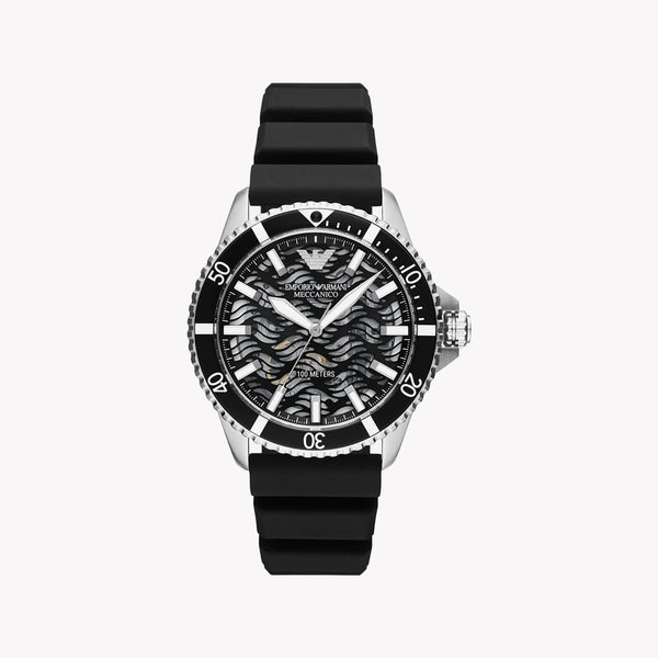 Emporio Armani Men's Silver Watch, Black Dial | Ar60062 by i-watch