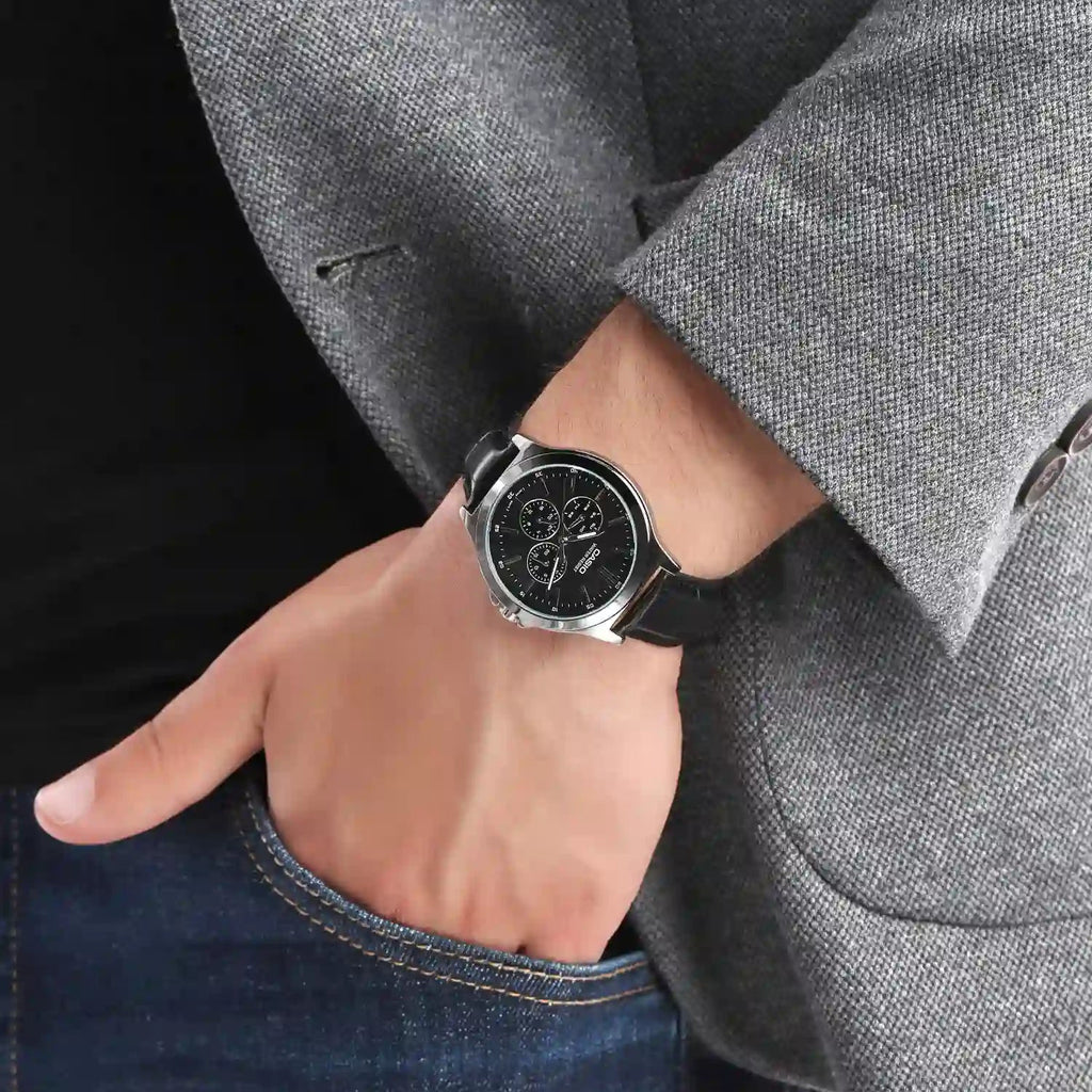 CASIO MTP-V300L-1AUD - TIMELESS ELEGANCE - MEN'S CLASSIC LEATHER STRAP WATCH-i-Watch-5