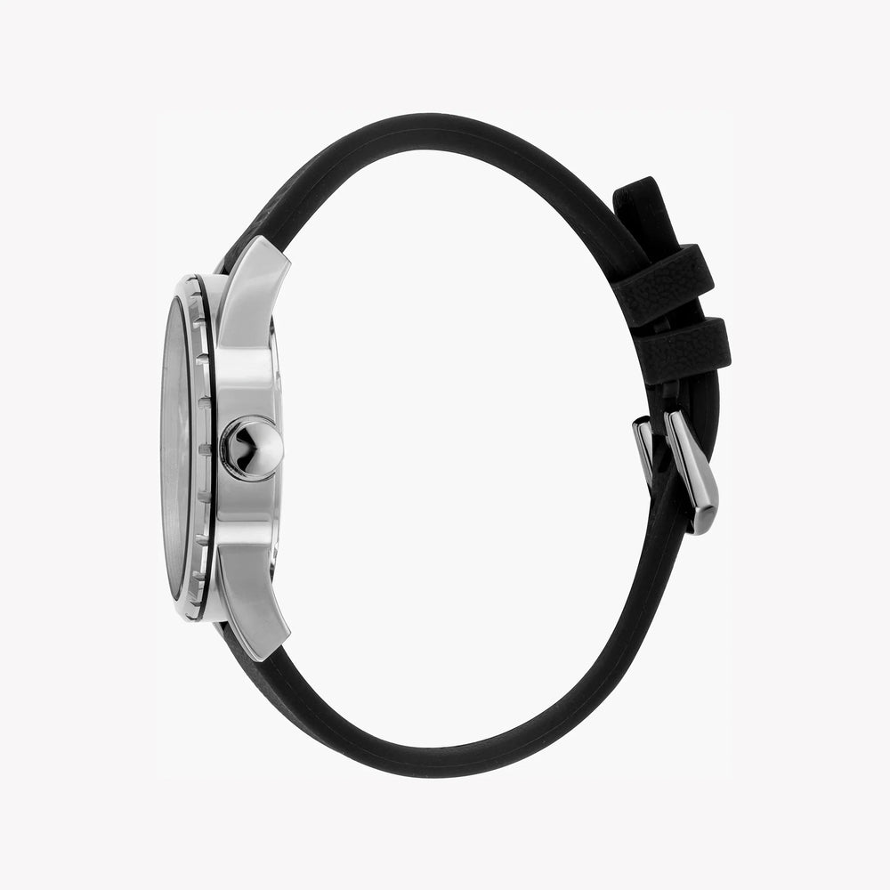 Just Cavalli Men's Silver Dial Watch, Black Silicone | Jc1g082p0015 by i-watch