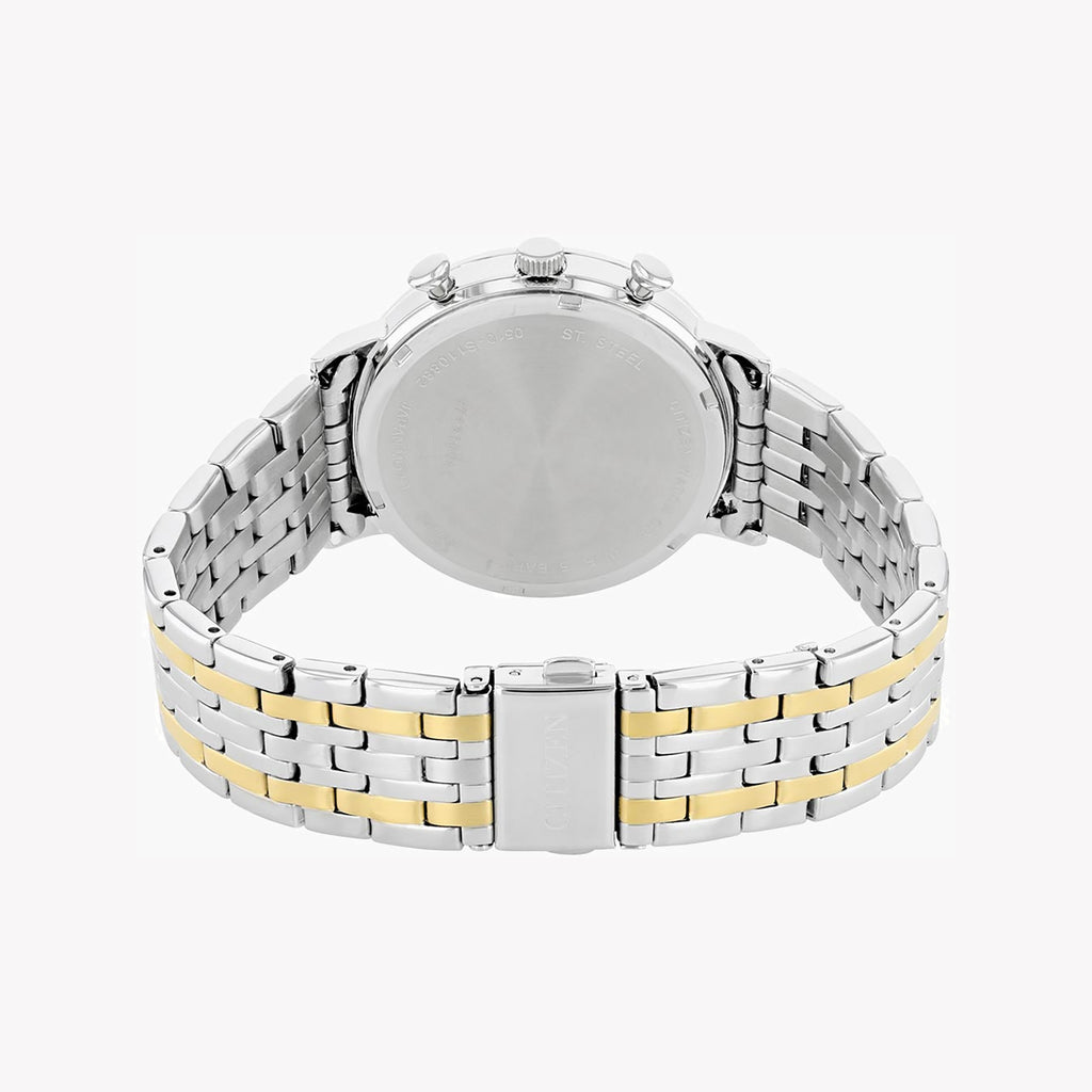 CITIZEN AN3614-54E - DYNAMIC ELEGANCE MEN'S CHRONOGRAPH WATCH, SILVER & GOLD STAINLESS STEEL-i-Watch-2