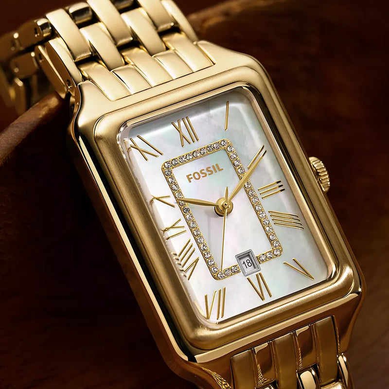 Fossil Women's Gold Watch, White Mother-Of-Pearl Dial | Es5304 by i-watch