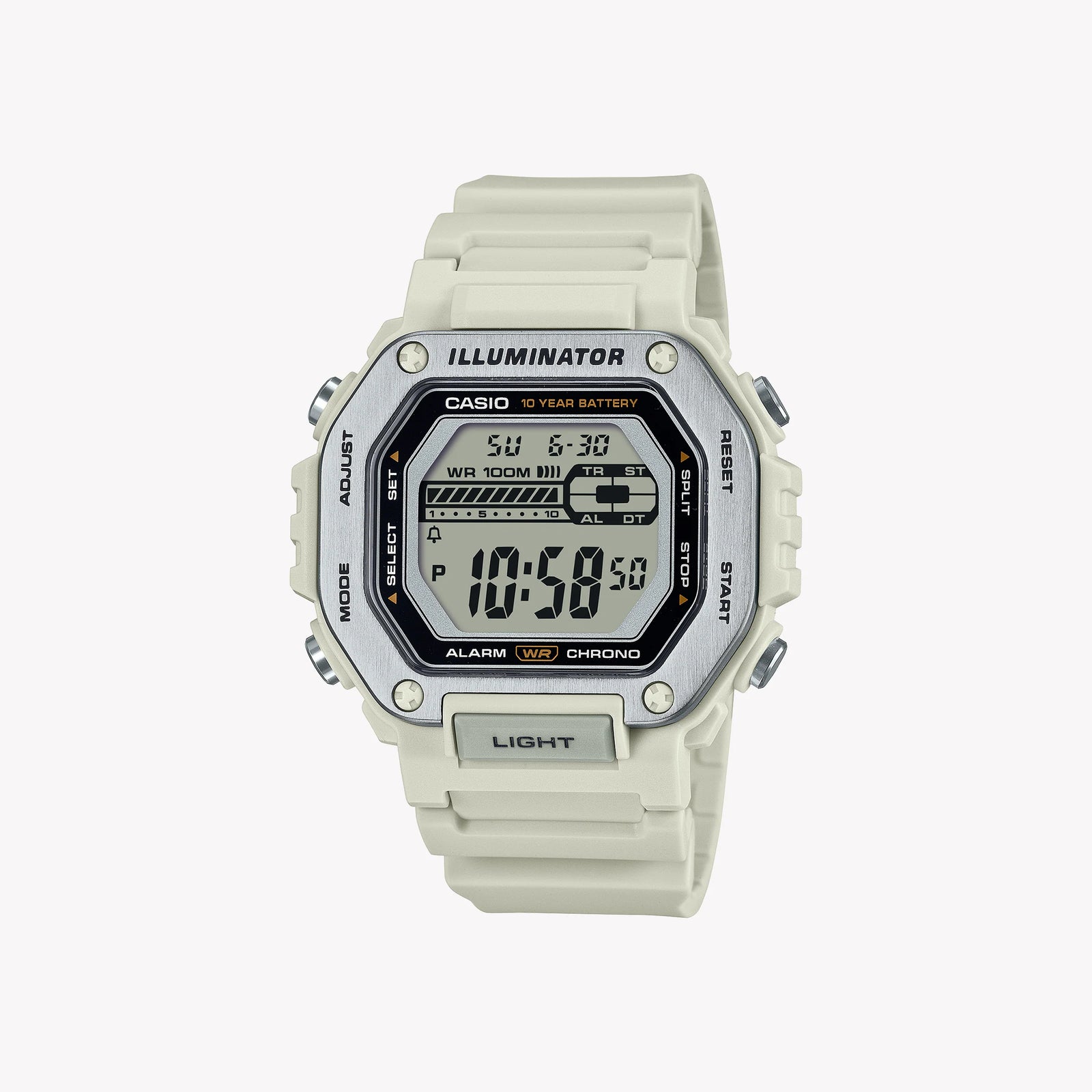 Casio G-Shock Gma-S2100ws-7a Oak Compact - Bold Spirit Men's Watch With White Resin BAnd and Striking Orange Dial by i-watch